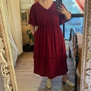 BloomChic Maroon Dress, Size 22/24